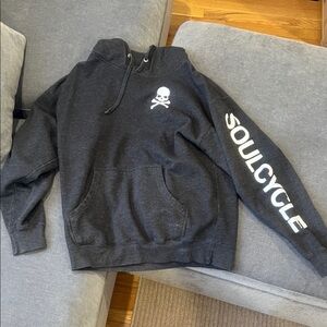 SoulCycle Charcoal Hoodie with Skull Design Las Vegas LVGS